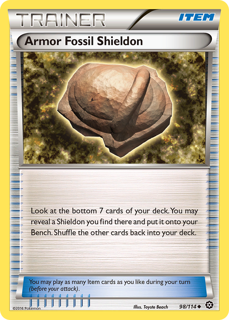 Armor Fossil Shieldon (98/114) [XY: Steam Siege] | Tables and Towers