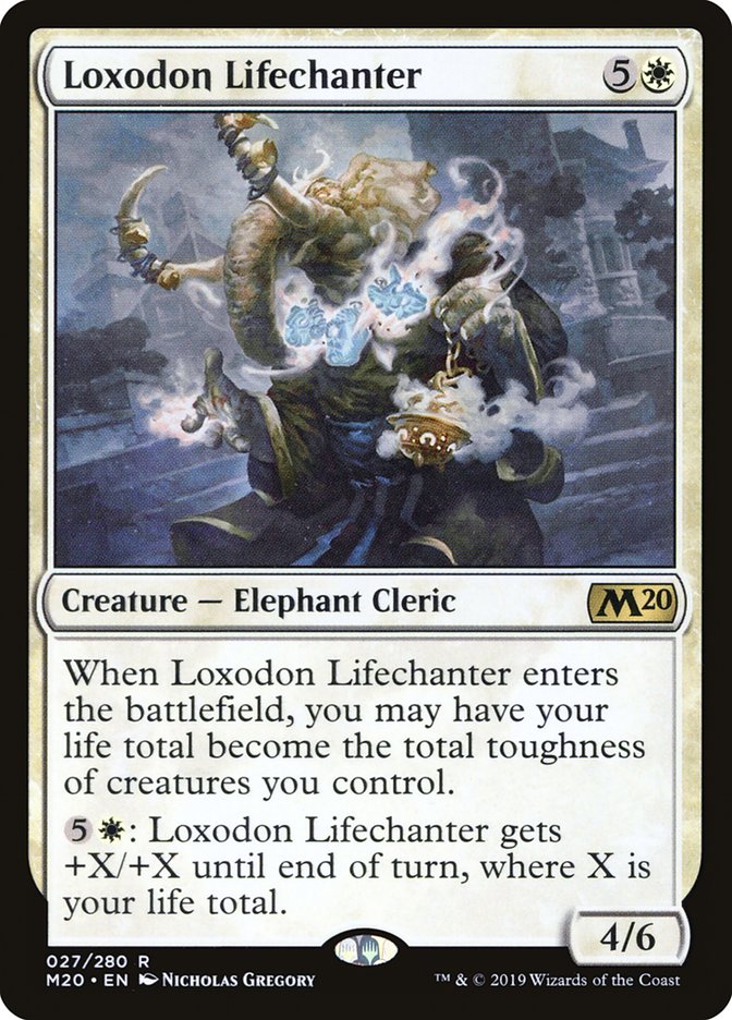 Loxodon Lifechanter [Core Set 2020] | Tables and Towers