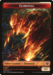 Angel // Elemental (010) Double-Sided Token [Commander 2020 Tokens] | Tables and Towers