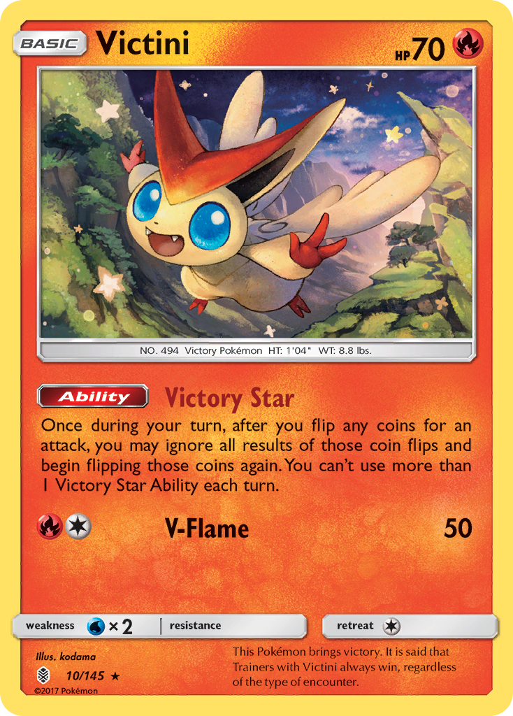 Victini (10/145) [Sun & Moon: Guardians Rising] | Tables and Towers