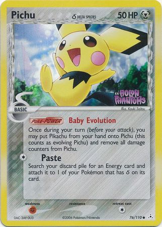 Pichu (76/110) (Delta Species) (Stamped) [EX: Holon Phantoms] | Tables and Towers