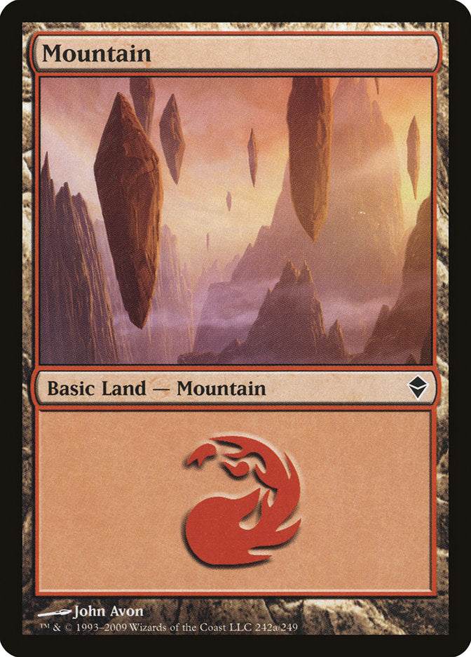 Mountain (242a) [Zendikar] | Tables and Towers