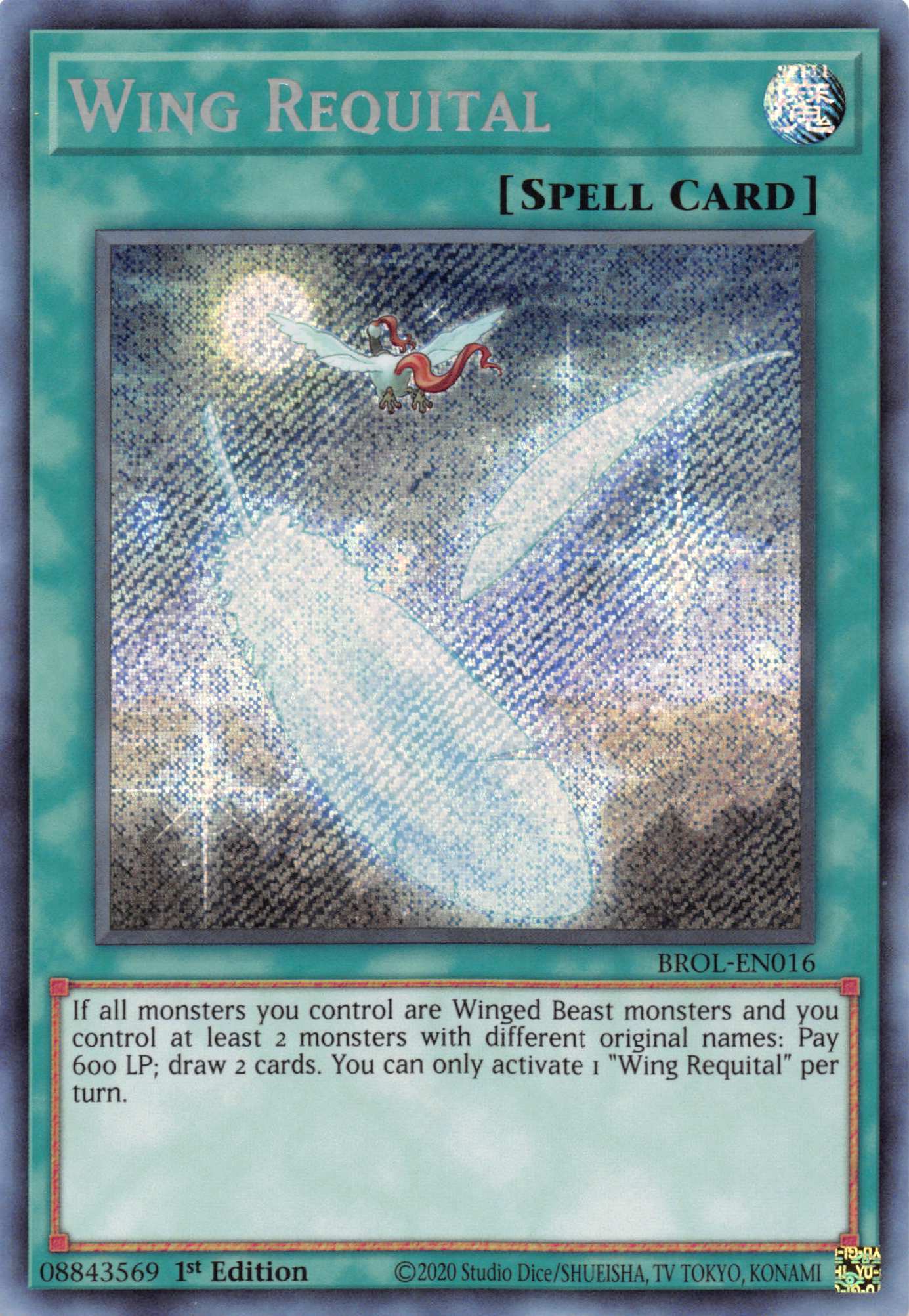 Wing Requital [BROL-EN016] Secret Rare | Tables and Towers