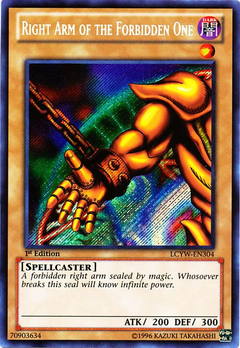 Right Arm of the Forbidden One [LCYW-EN304] Secret Rare | Tables and Towers