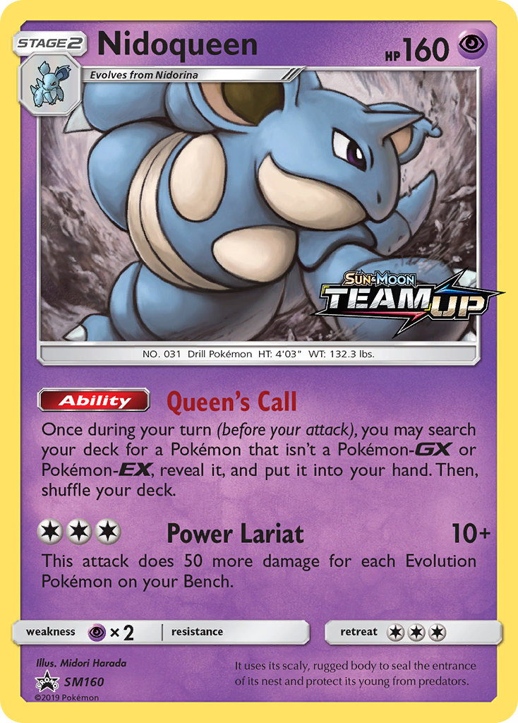 Nidoqueen (SM160) [Sun & Moon: Black Star Promos] | Tables and Towers