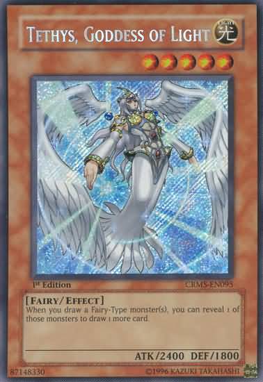 Tethys, Goddess of Light [CRMS-EN095] Secret Rare | Tables and Towers