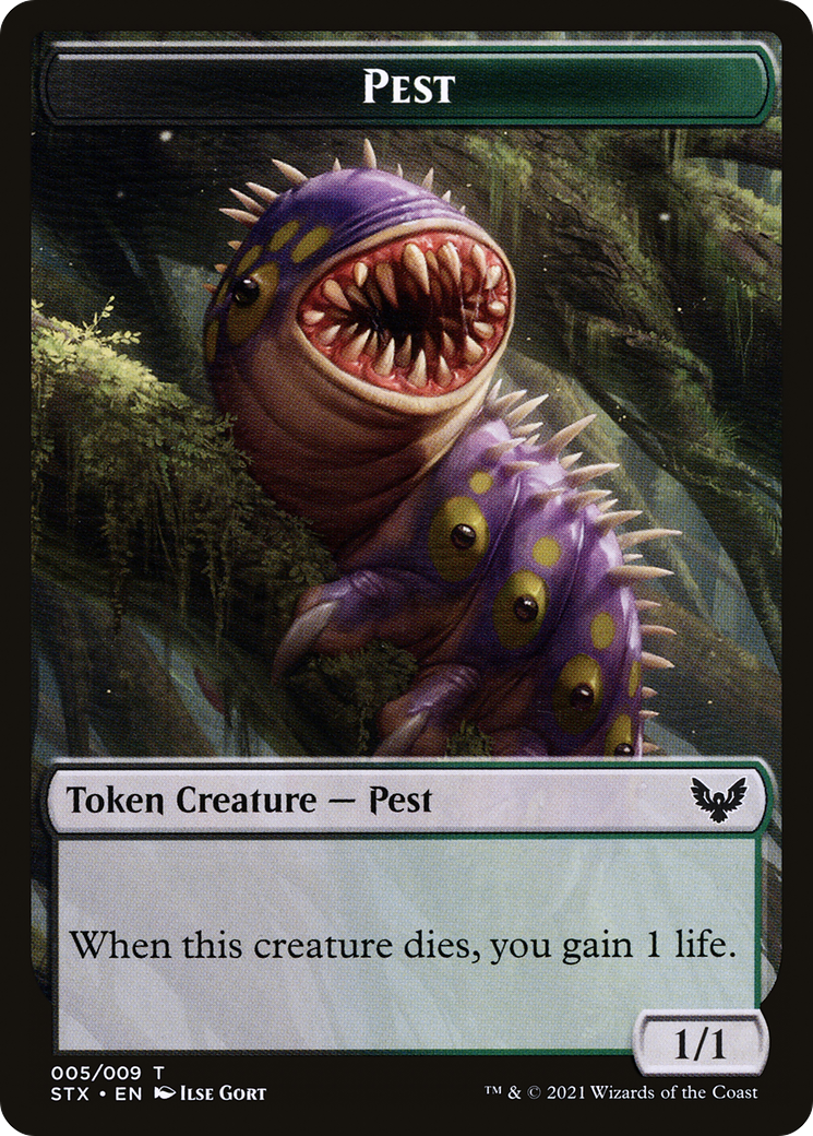 Pest // Jace, Telepath Unbound Emblem Double-Sided Token [Secret Lair: From Cute to Brute Tokens] | Tables and Towers