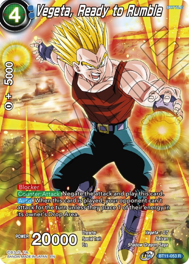 Vegeta, Ready to Rumble (BT11-053) [Theme Selection: History of Vegeta] | Tables and Towers