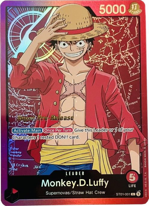 Monkey.D.Luffy (001) [Super Pre-Release Starter Deck: Straw Hat Crew] | Tables and Towers