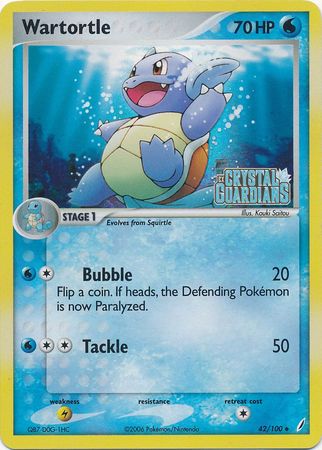 Wartortle (42/100) (Stamped) [EX: Crystal Guardians] | Tables and Towers