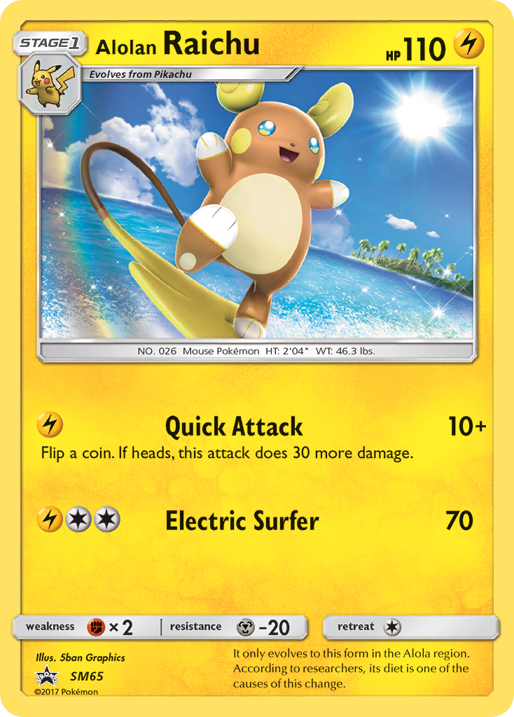 Alolan Raichu (SM65) [Sun & Moon: Black Star Promos] | Tables and Towers