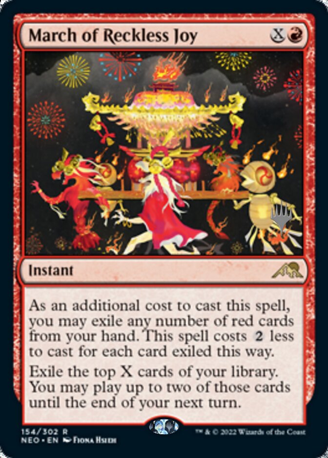 March of Reckless Joy (Promo Pack) [Kamigawa: Neon Dynasty Promos] | Tables and Towers