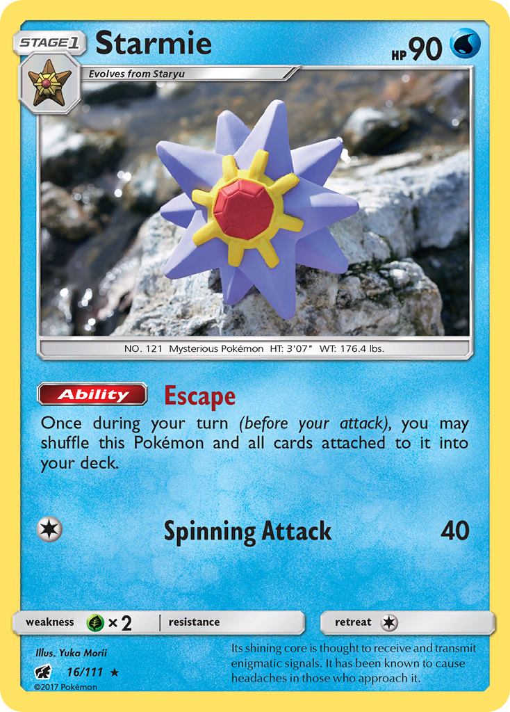 Starmie (16/111) [Sun & Moon: Crimson Invasion] | Tables and Towers