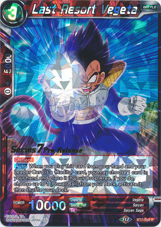 Last Resort Vegeta (BT7-010_PR) [Assault of the Saiyans Prerelease Promos] | Tables and Towers