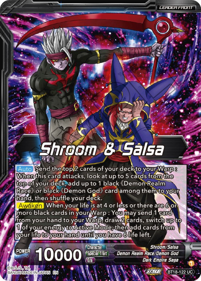 Shroom & Salsa // Demon God Shroom & Salsa, Deadly Genius (BT18-122) [Dawn of the Z-Legends] | Tables and Towers