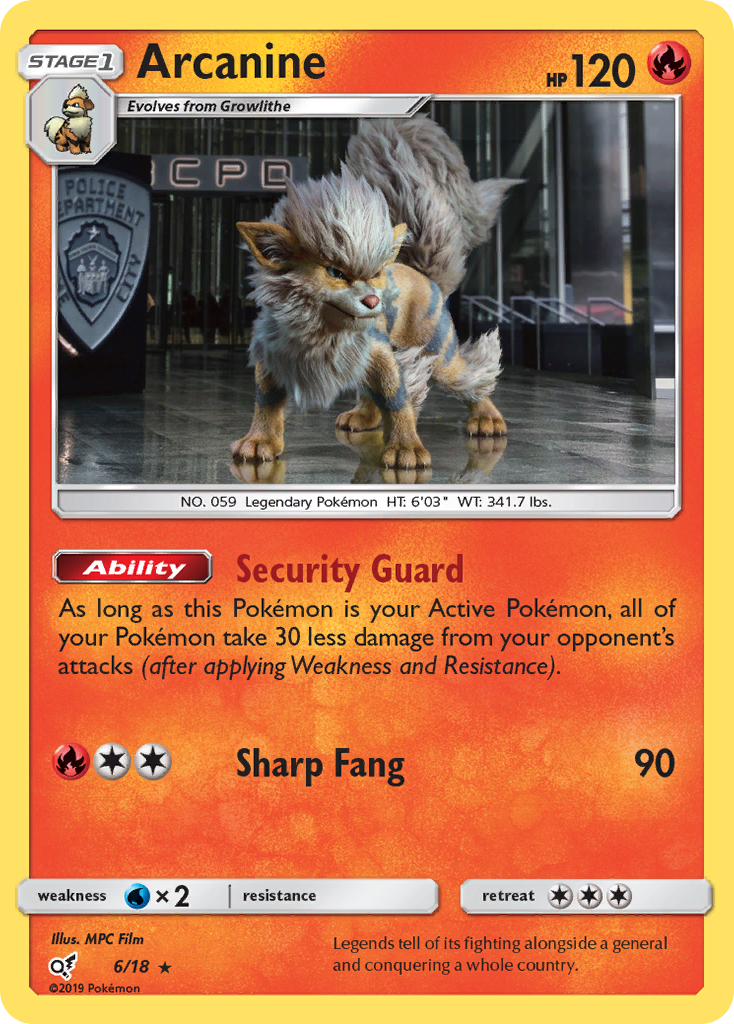 Arcanine (6/18) [Sun & Moon: Detective Pikachu] | Tables and Towers