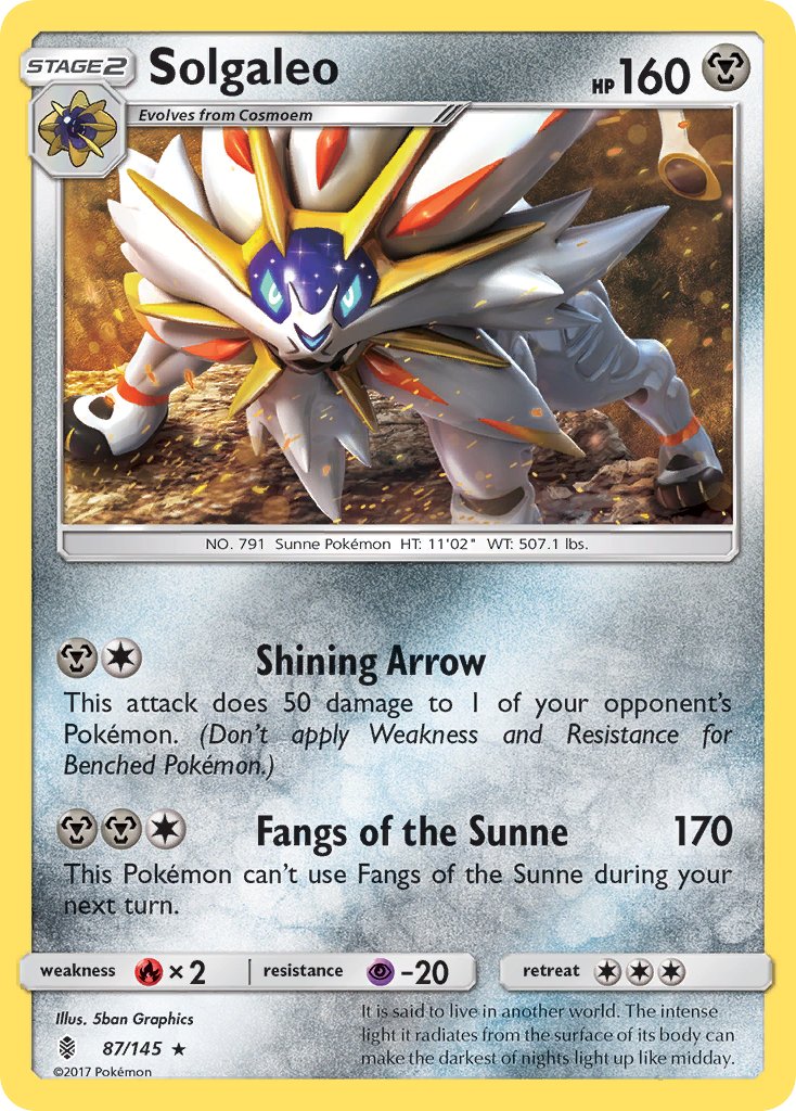 Solgaleo (87/145) (Theme Deck Exclusive) [Sun & Moon: Guardians Rising] | Tables and Towers