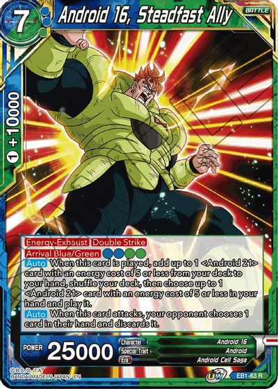 Android 16, Steadfast Ally (EB1-63) [Battle Evolution Booster] | Tables and Towers