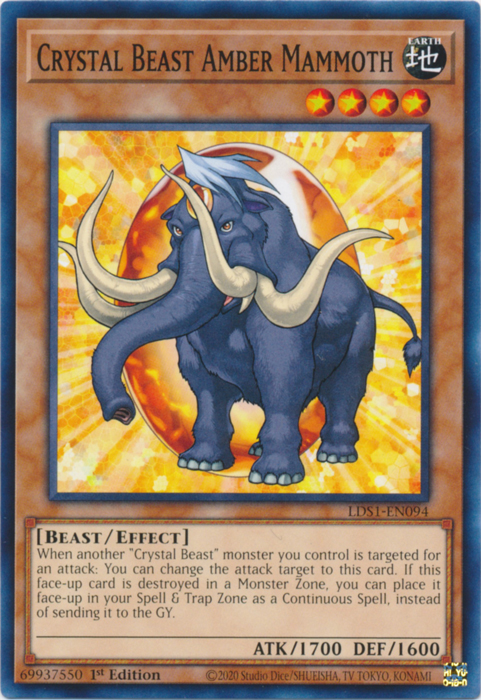 Crystal Beast Amber Mammoth [LDS1-EN094] Common | Tables and Towers