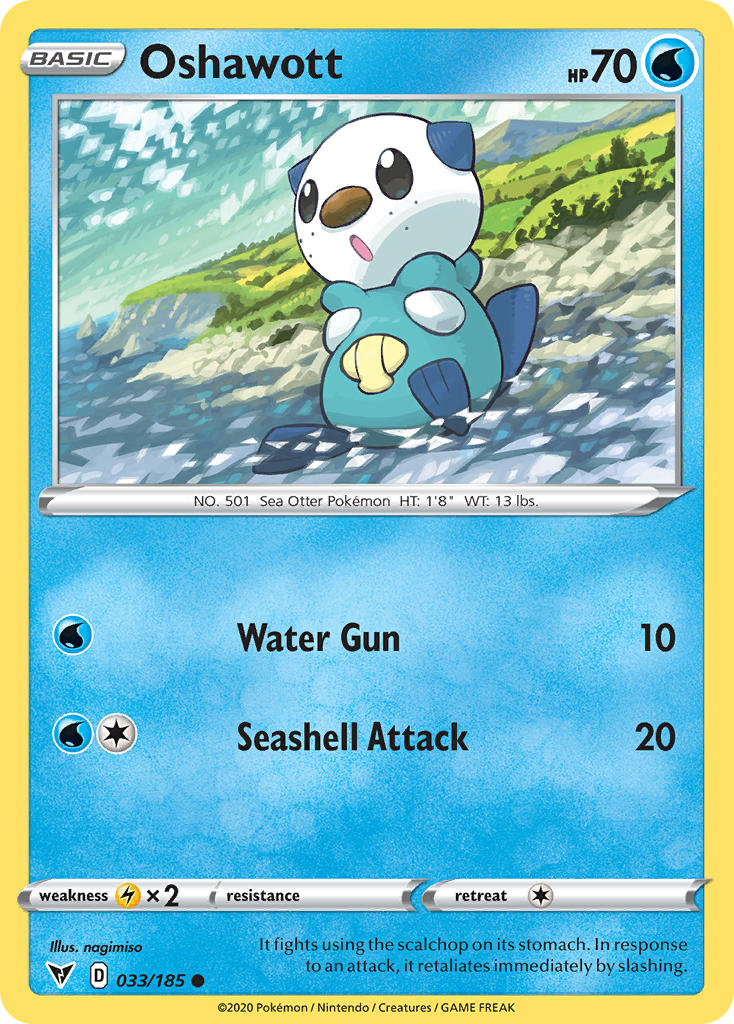 Oshawott (033/185) [Sword & Shield: Vivid Voltage] | Tables and Towers