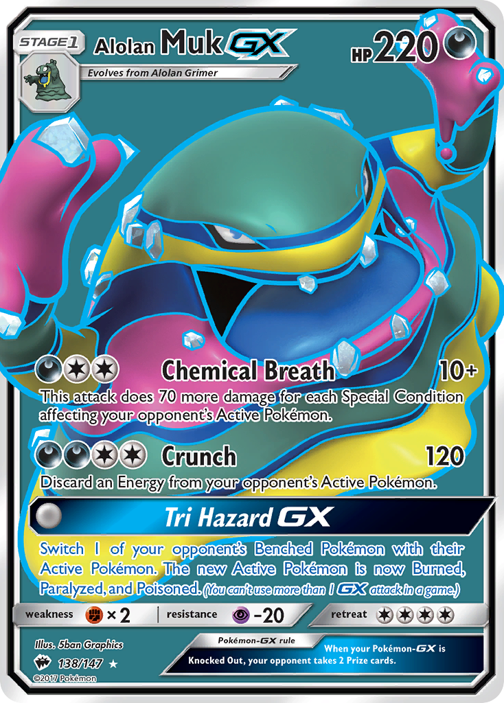 Alolan Muk GX (138/147) [Sun & Moon: Burning Shadows] | Tables and Towers