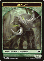 Elephant // Saproling Double-Sided Token [Commander 2015 Tokens] | Tables and Towers