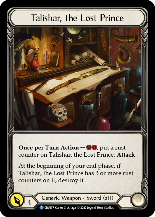 Talishar, the Lost Prince [CRU177] (Crucible of War)  1st Edition Cold Foil | Tables and Towers