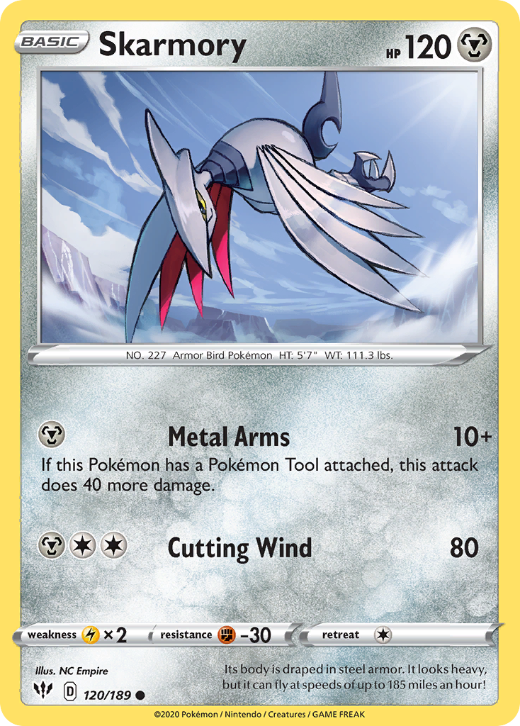 Skarmory (120/189) [Sword & Shield: Darkness Ablaze] | Tables and Towers