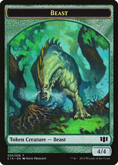 Elf Druid // Beast (020/036) Double-Sided Token [Commander 2014 Tokens] | Tables and Towers