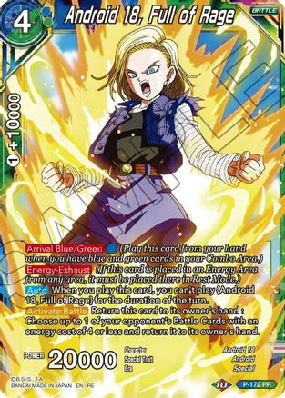 Android 18, Full of Rage (P-172) [Mythic Booster] | Tables and Towers