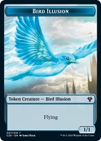 Bird Illusion // Beast (011) Double-Sided Token [Commander 2020 Tokens] | Tables and Towers