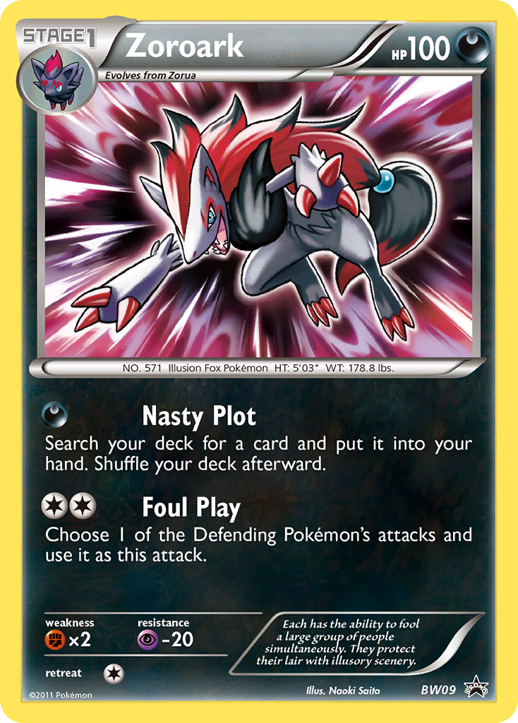 Zoroark (BW09) [Black & White: Black Star Promos] | Tables and Towers