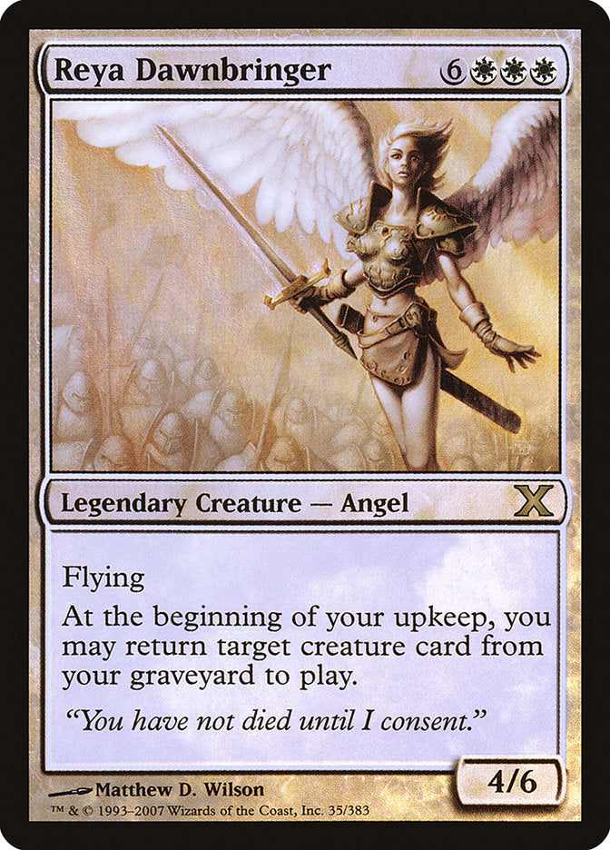 Reya Dawnbringer (Premium Foil) [Tenth Edition] | Tables and Towers