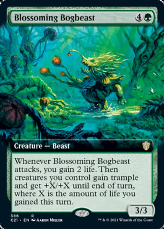 Blossoming Bogbeast (Extended Art) [Commander 2021] | Tables and Towers