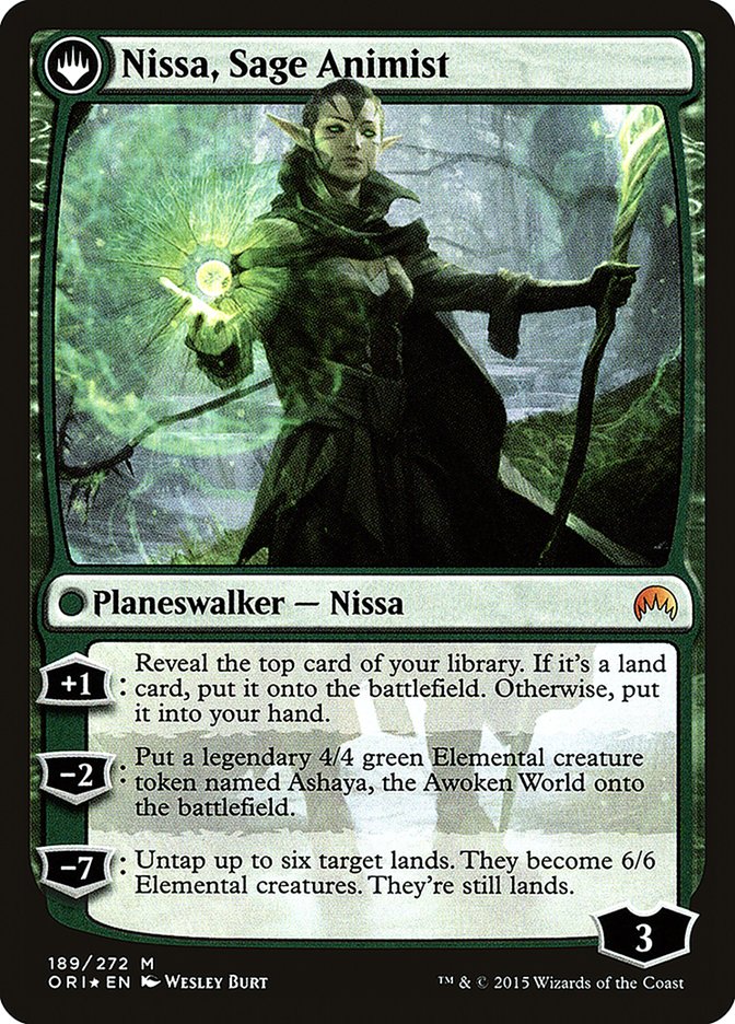 Nissa, Vastwood Seer // Nissa, Sage Animist [Magic Origins Prerelease Promos] | Tables and Towers