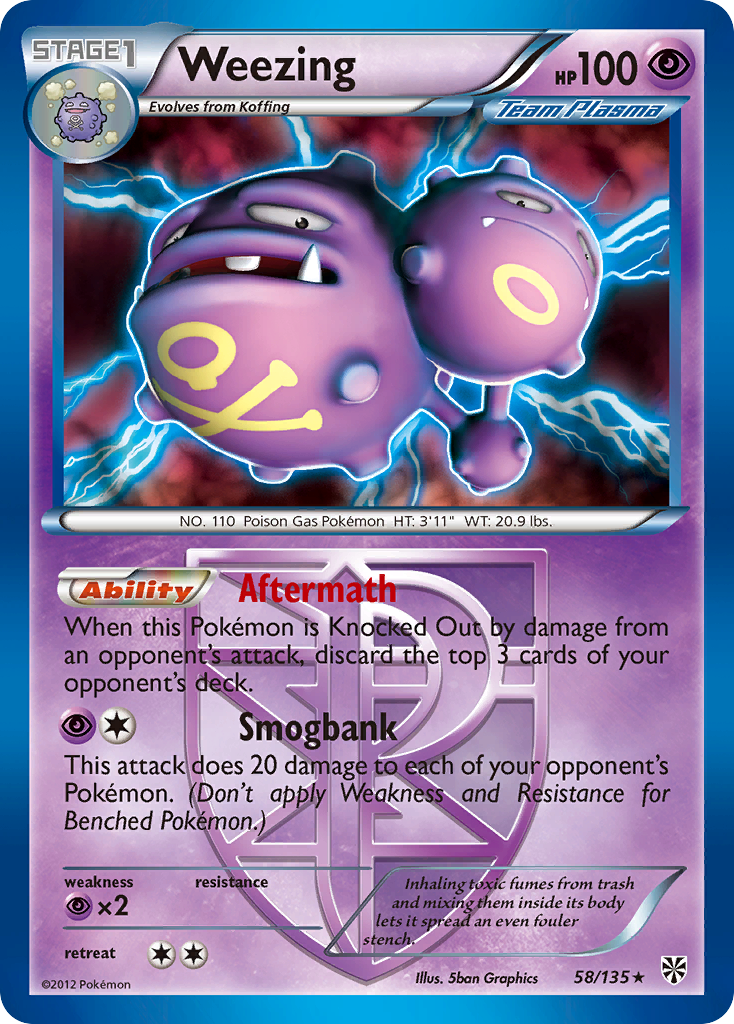 Weezing (58/135) [Black & White: Plasma Storm] | Tables and Towers