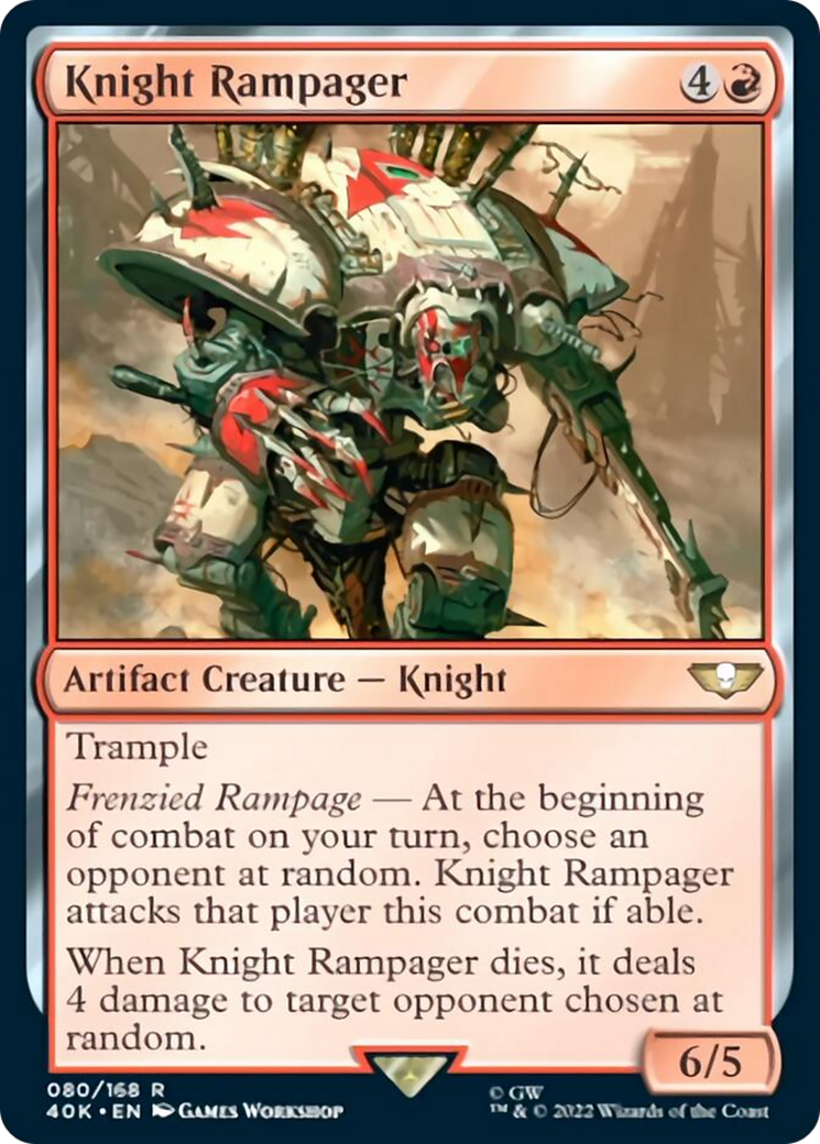 Knight Rampager (Surge Foil) [Warhammer 40,000] | Tables and Towers