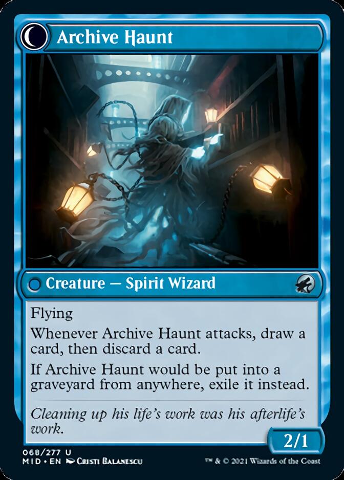 Overwhelmed Archivist // Archive Haunt [Innistrad: Midnight Hunt] | Tables and Towers