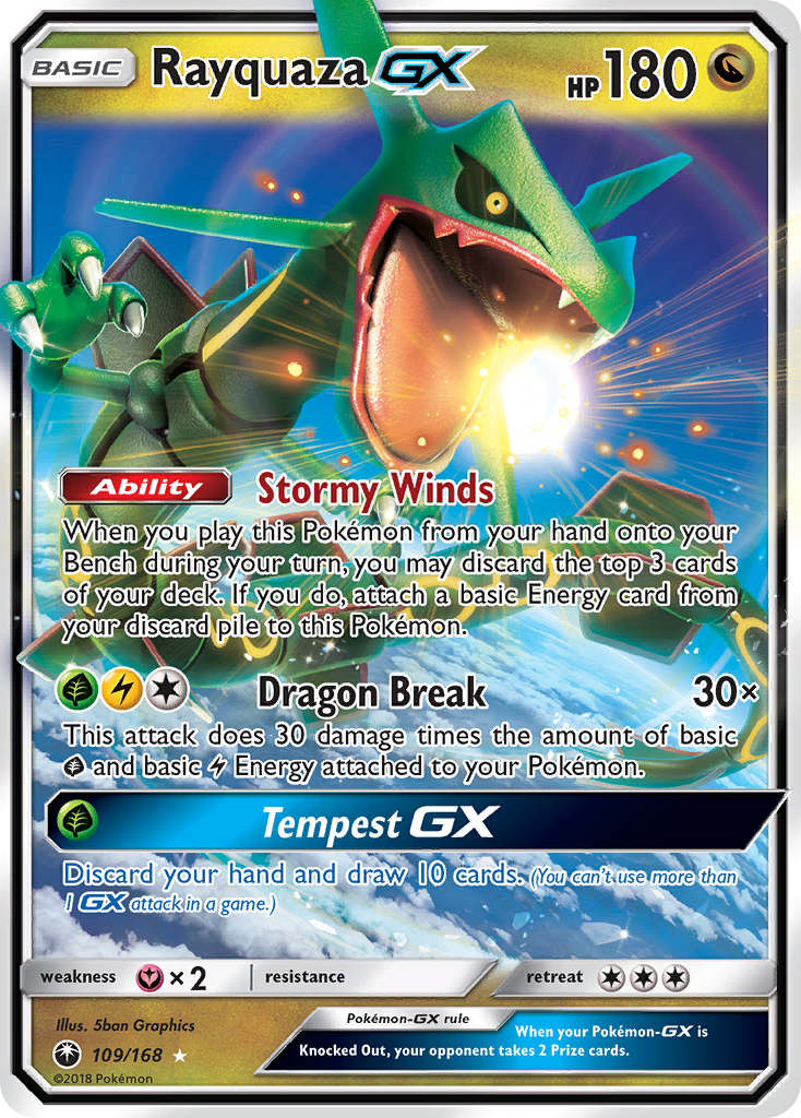 Rayquaza GX (109/168) [Sun & Moon: Celestial Storm] | Tables and Towers