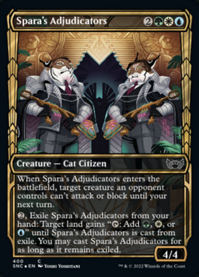 Spara's Adjudicators (Showcase Golden Age Gilded Foil) [Streets of New Capenna] | Tables and Towers