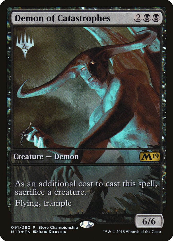 Demon of Catastrophes (Store Championship) (Full Art) [Core Set 2019 Promos] | Tables and Towers