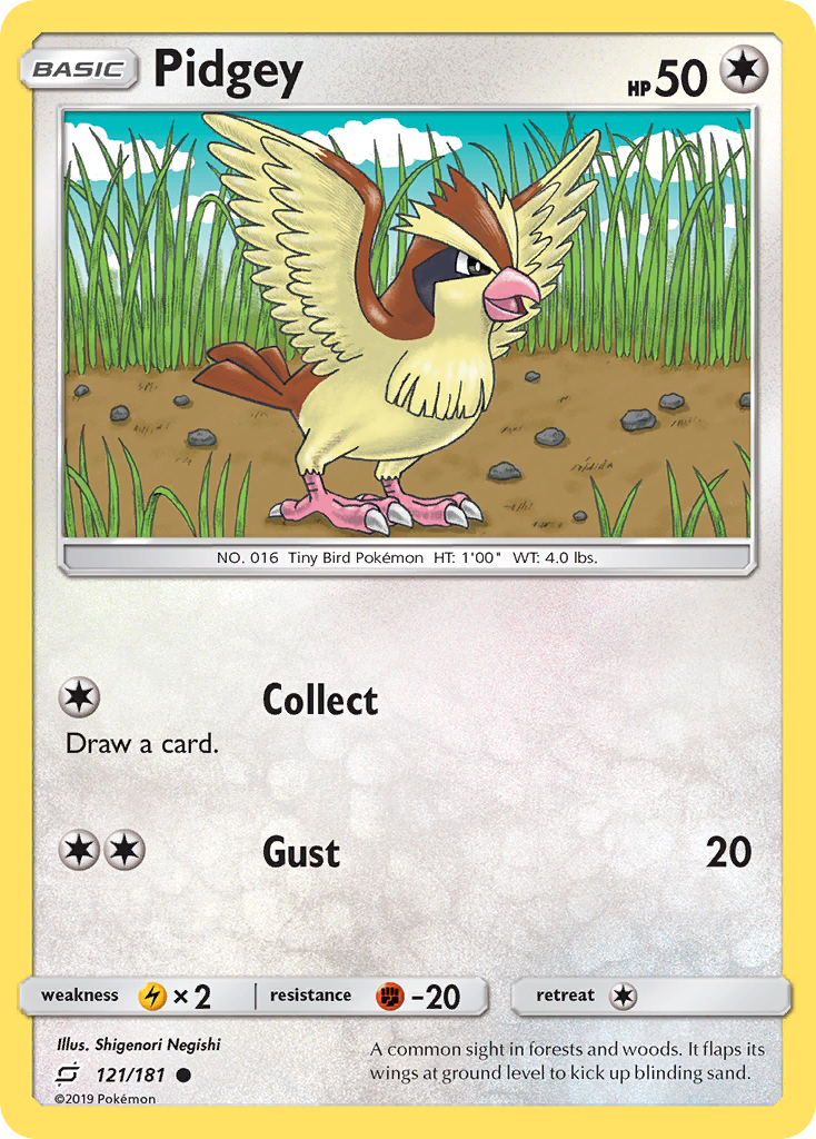 Pidgey (121/181) [Sun & Moon: Team Up] | Tables and Towers