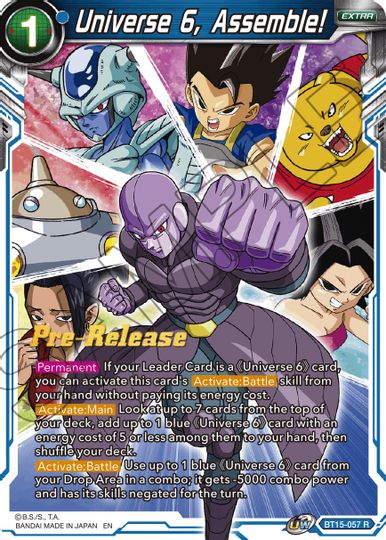 Universe 6, Assemble! (BT15-057) [Saiyan Showdown Prerelease Promos] | Tables and Towers