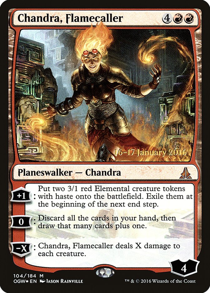 Chandra, Flamecaller [Oath of the Gatewatch Prerelease Promos] | Tables and Towers