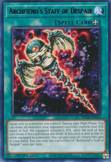 Archfiends Staff of Despair [MP22-EN036] Rare | Tables and Towers