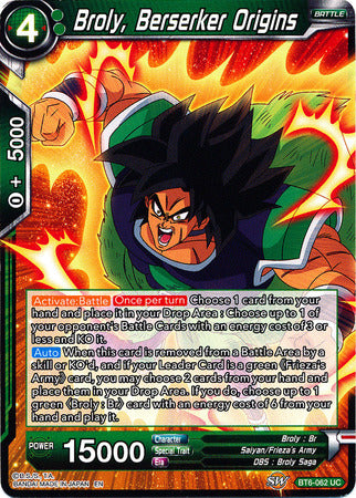 Broly, Berserker Origins (BT6-062) [Destroyer Kings] | Tables and Towers