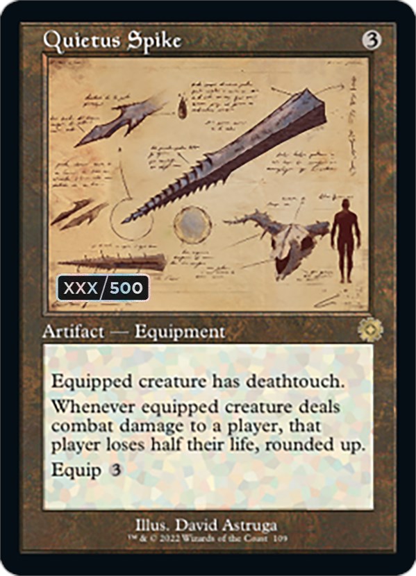 Quietus Spike (Retro Schematic) (Serialized) [The Brothers' War Retro Artifacts] | Tables and Towers