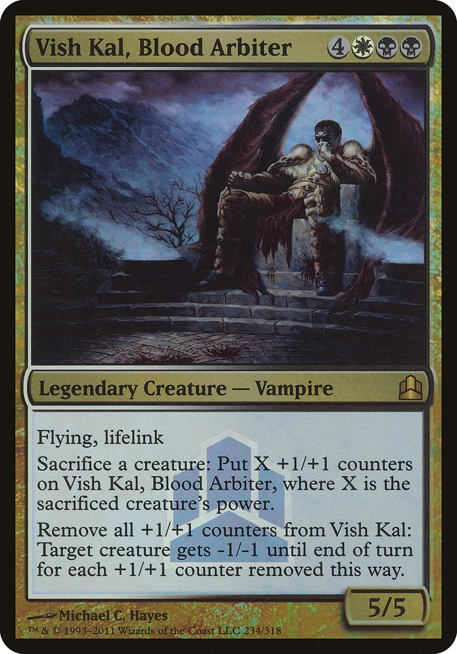 Vish Kal, Blood Arbiter (Launch) (Oversized) [Commander 2011 Oversized] | Tables and Towers