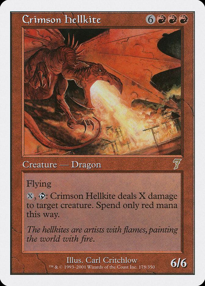 Crimson Hellkite [Seventh Edition] | Tables and Towers