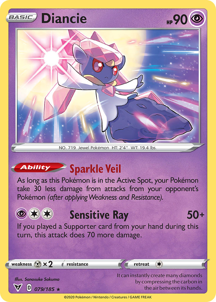 Diancie (079/185) [Sword & Shield: Vivid Voltage] | Tables and Towers